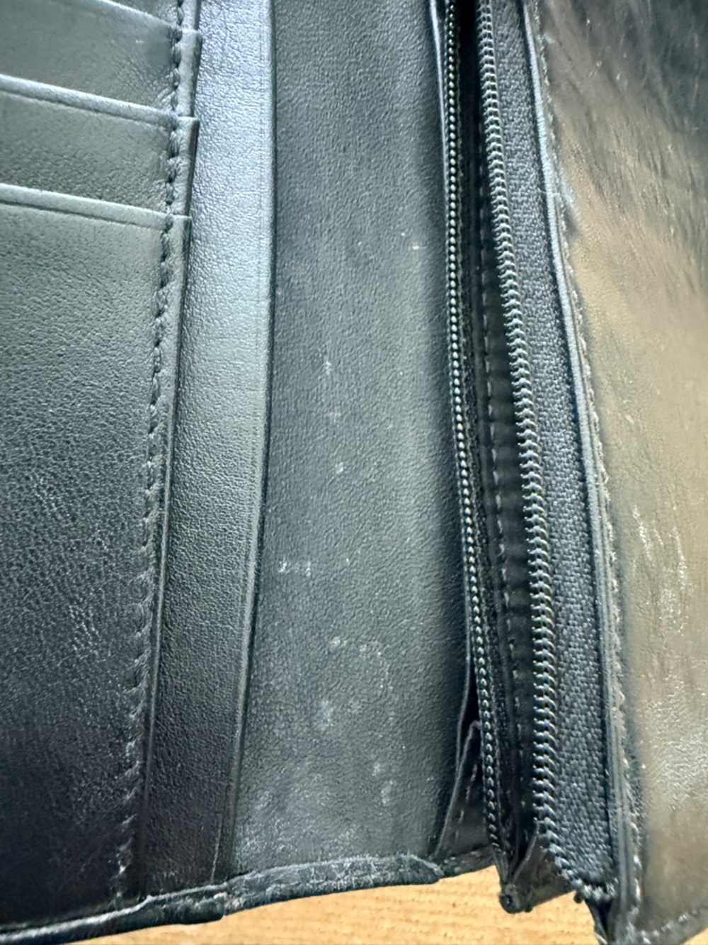 Coach Vintage  Black Leather Mia Wallet with Silver Logo Plaque - Picture 5 of 7